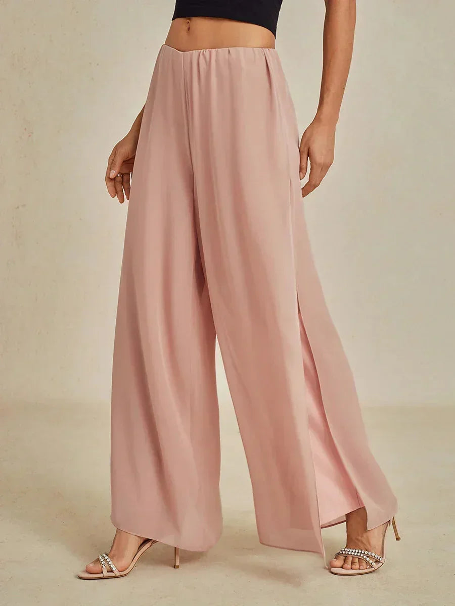 Blushanne | Chiffon Split Leg Pants