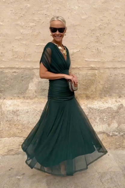 June | Elegant V-neck Maxi Dress