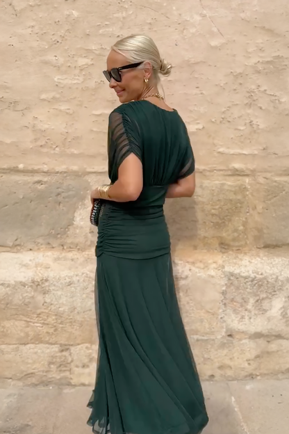 June | Elegant V-neck Maxi Dress