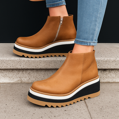 Charlotte | Walnut Platform Sneakers