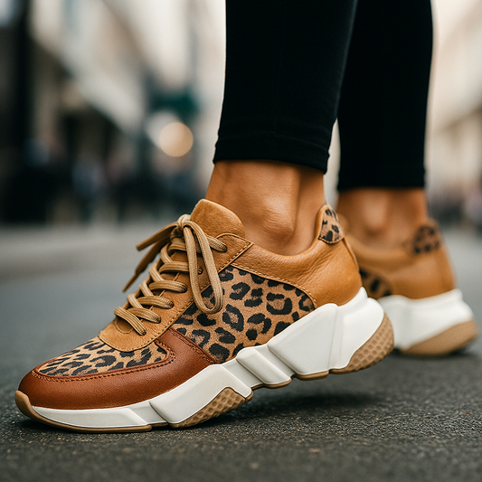 Florence | Leopard Lace-Up Runners