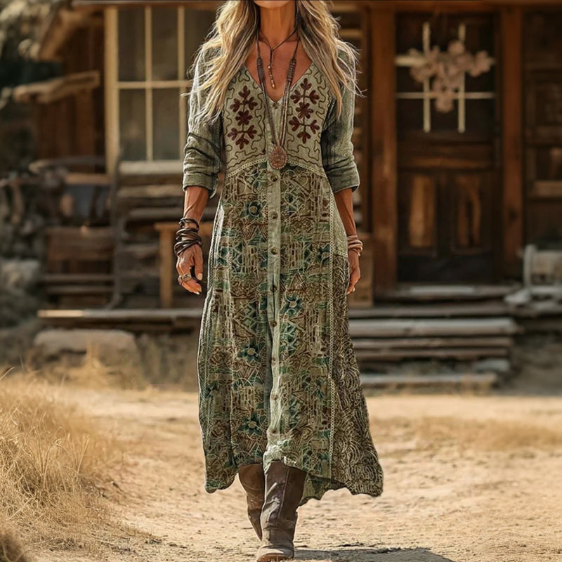 Kealoha | Long Sleeve Relaxed Midi Dress