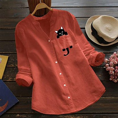 Catrina | Chic Cat Blouse