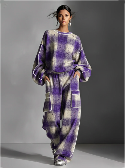 Nora | Plaid Street Pantsuit