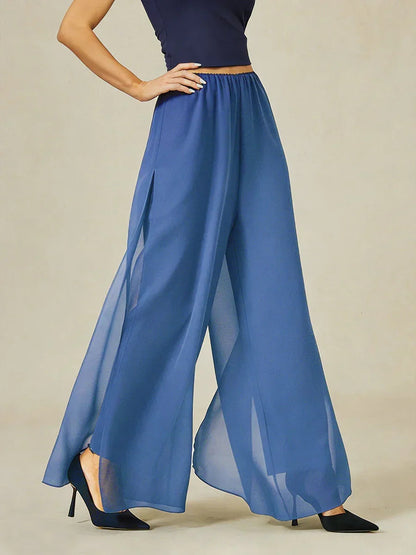 Wedgeline | Chiffon Split Leg Pants