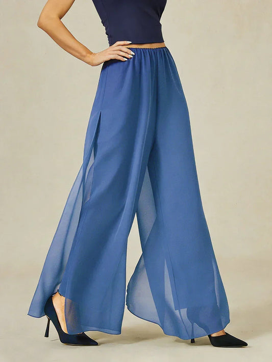 Wedgeline | Chiffon Split Leg Pants