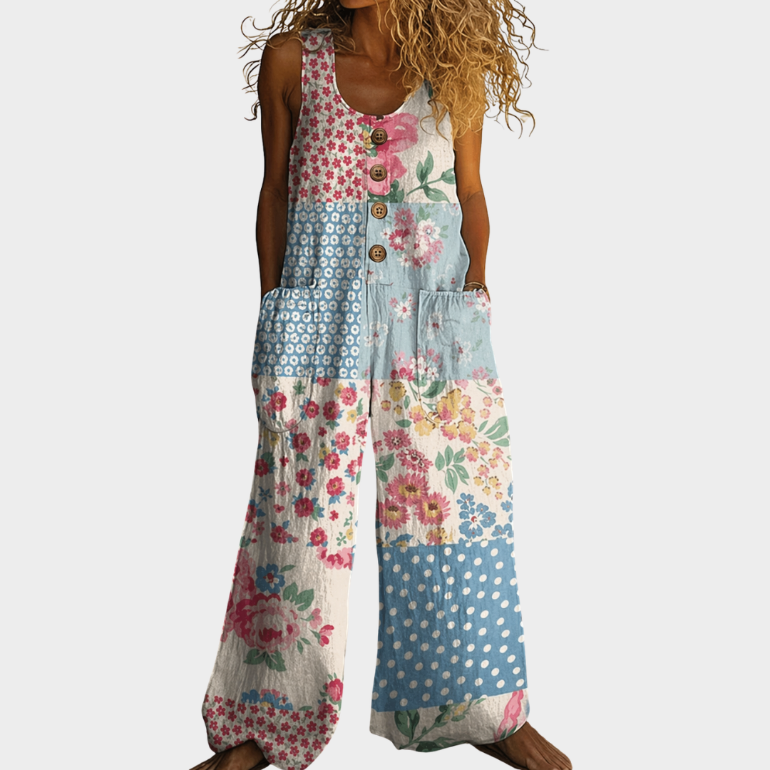 Elodie | Vintage Floral Jumpsuit