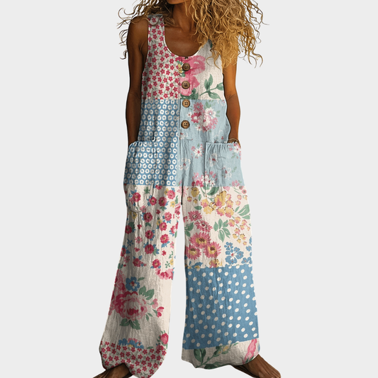 Elodie | Vintage Floral Jumpsuit