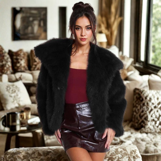 Corrine | Fuzzy Collar Coat