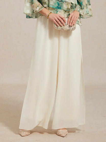 Ivorelle | Chiffon Split Leg Pants