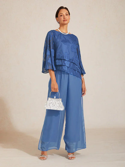 Navessa | Chiffon Split Leg Pants