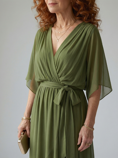 Elric | Lightweight Midi Dress with Draping