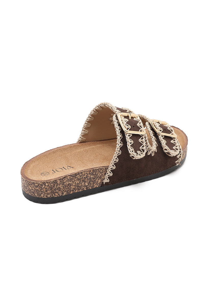 Sunniva | Brown Wedge Sandal