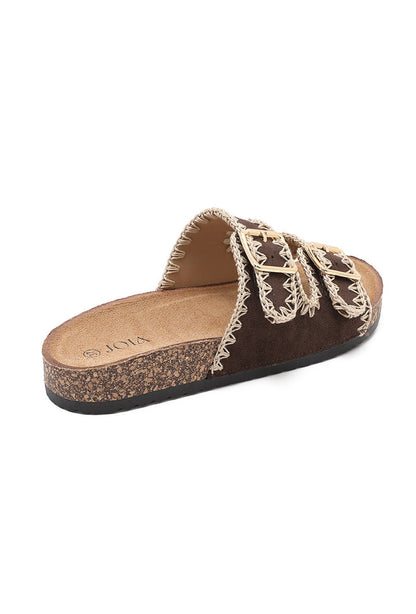 Sunniva | Brown Wedge Sandal
