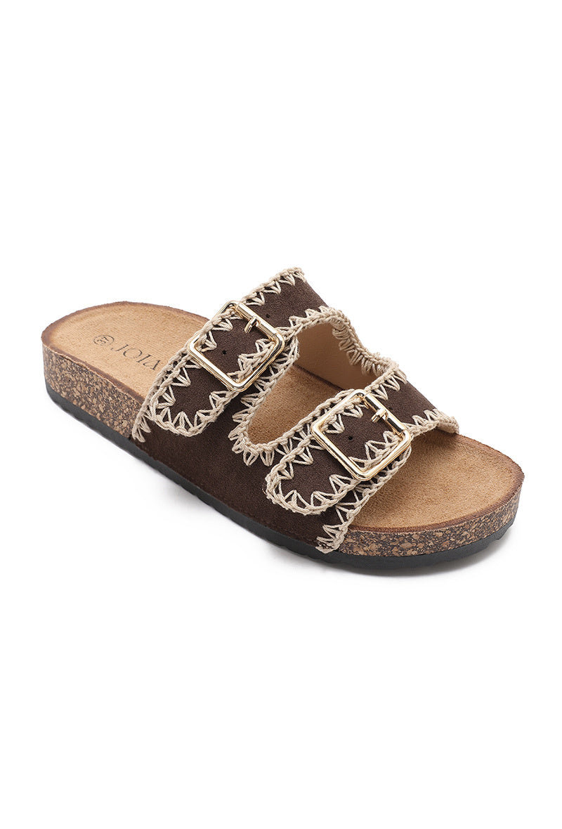 Sunniva | Brown Wedge Sandal