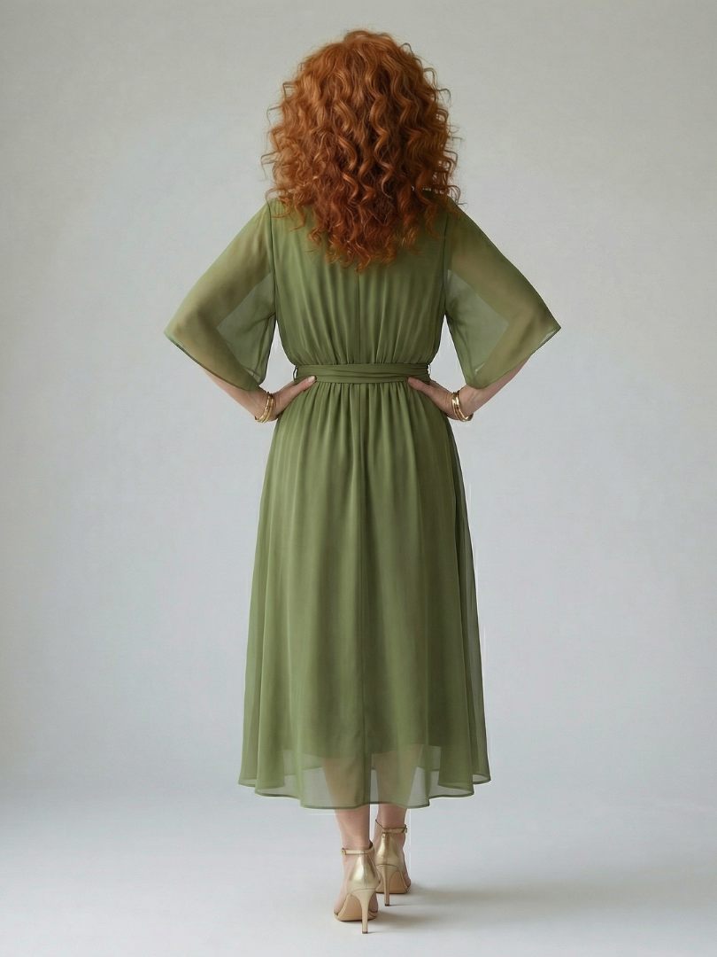 Elric | Lightweight Midi Dress with Draping