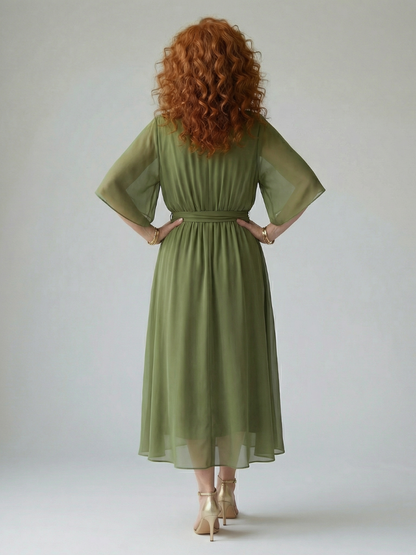 Elric | Lightweight Midi Dress with Draping