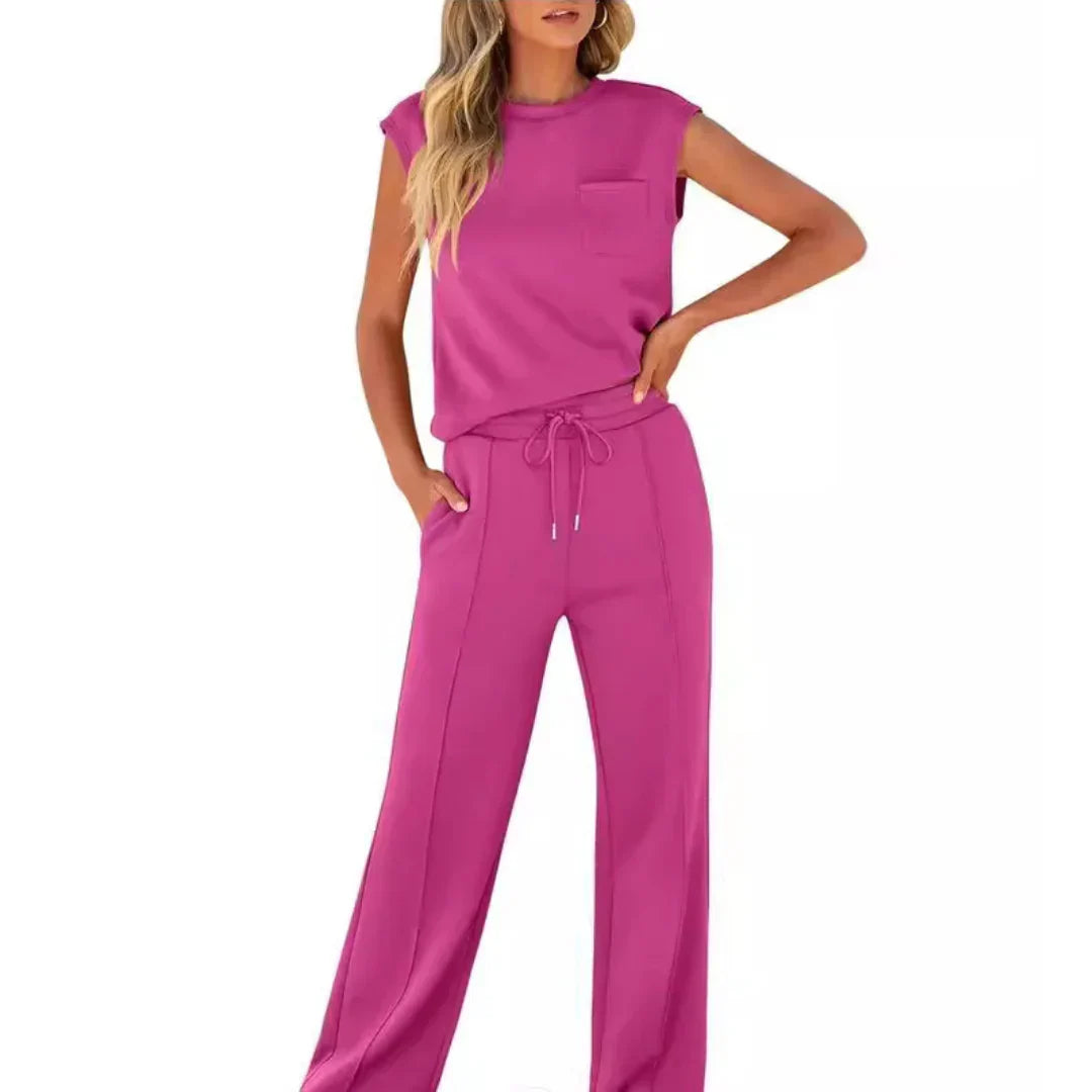 Sorelle | Rose Red Two-Piece Set