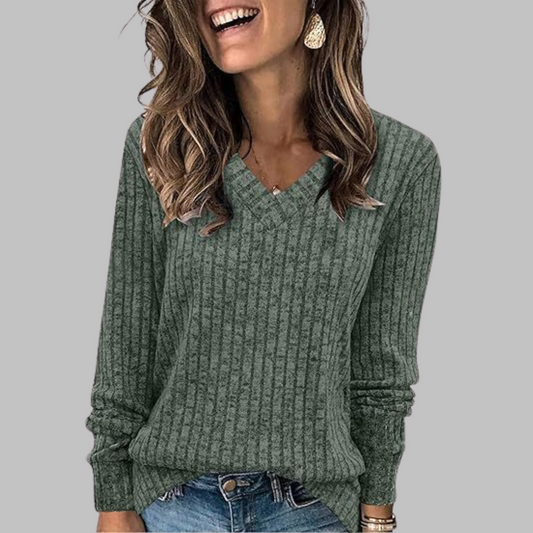 Ferngale | V-Neck Long Sleeve Top