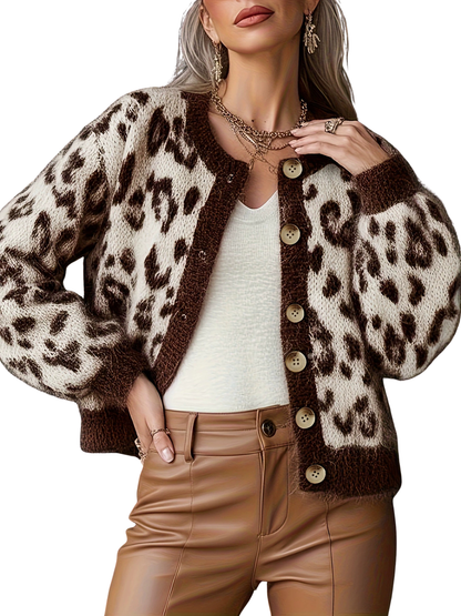 Eudora | Leopard Cardigan Sweater
