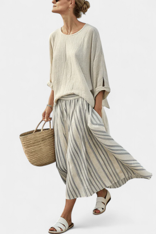 Aurcyn | Loose Blouse & Skirt