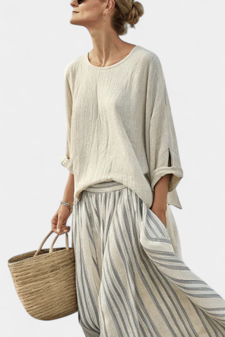 Aurcyn | Loose Blouse & Skirt