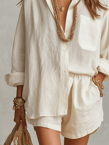 Maddison | Linen Boho Short Set