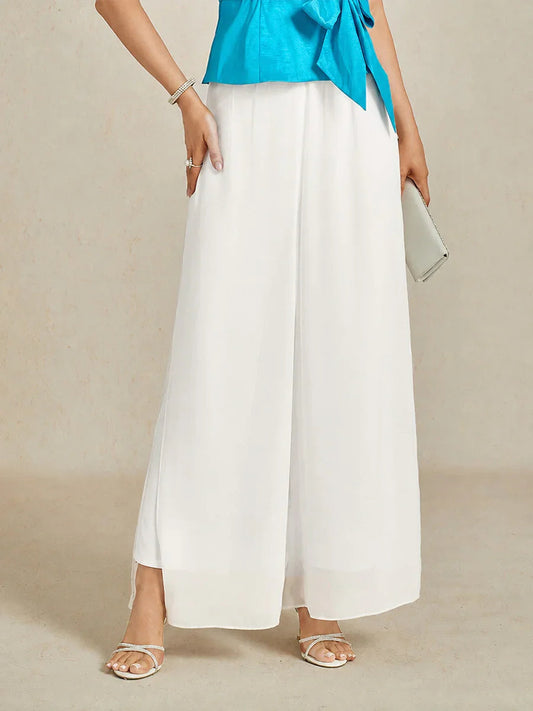 Grisandra | Chiffon Split Leg Pants