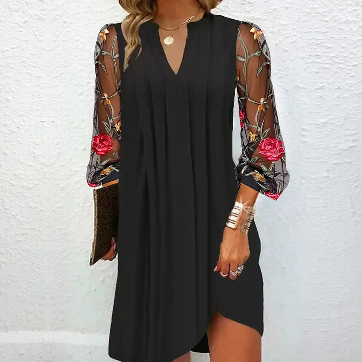 Neve | Timeless Sheer Sleeve Midi