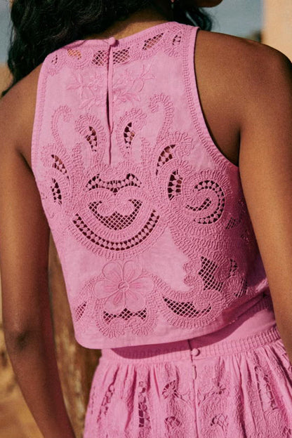 Moise | Pink Lace Two-Piece Set