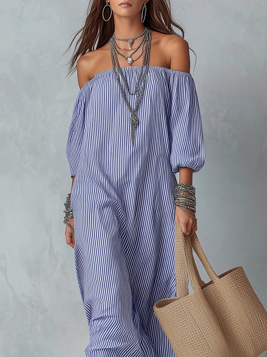 Jolene | Striped Resort Maxi Dress