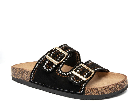Ulrika | Black Wedge Sandal