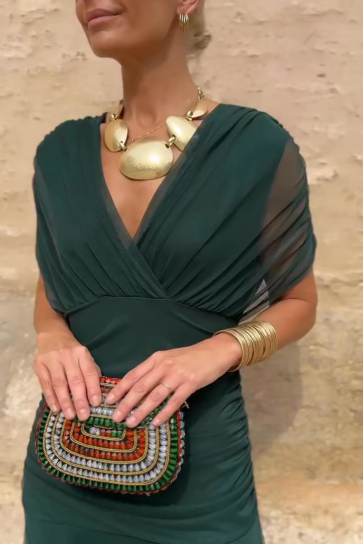 June | Elegant V-neck Maxi Dress