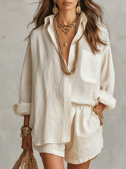 Maddison | Linen Boho Short Set