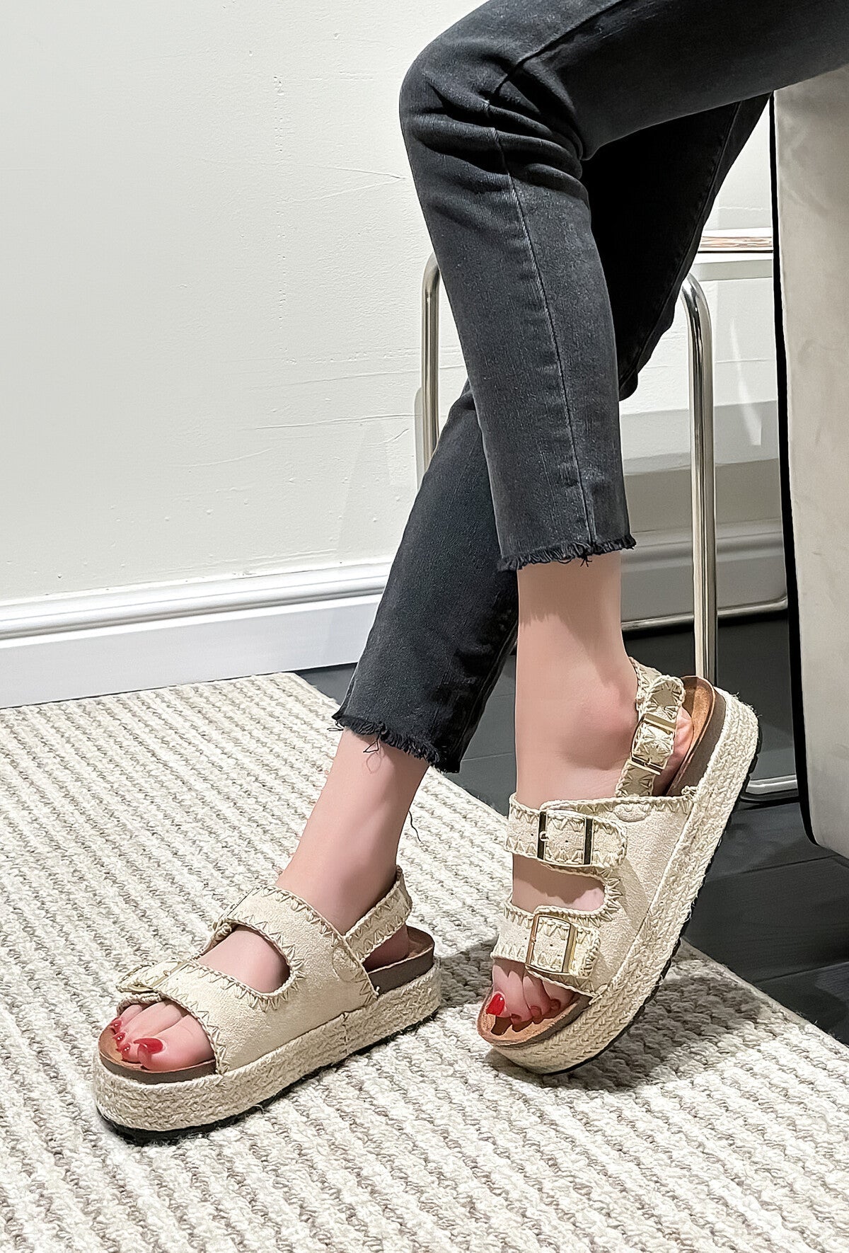 Kerensa | Beige Wedge Sandal
