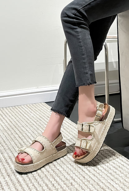 Kerensa | Beige Wedge Sandal