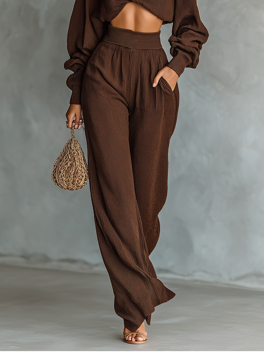 Ada | Coffee Knit Set