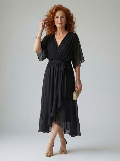 Elric | Lightweight Midi Dress with Draping