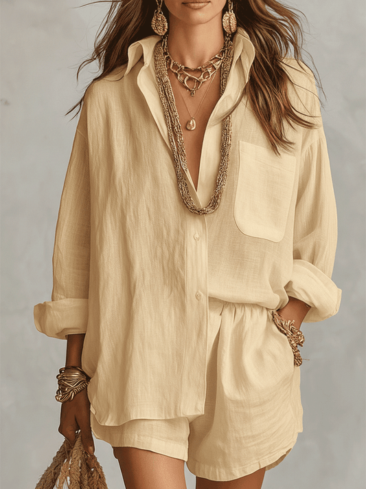 Layla | Linen Boho Short Set
