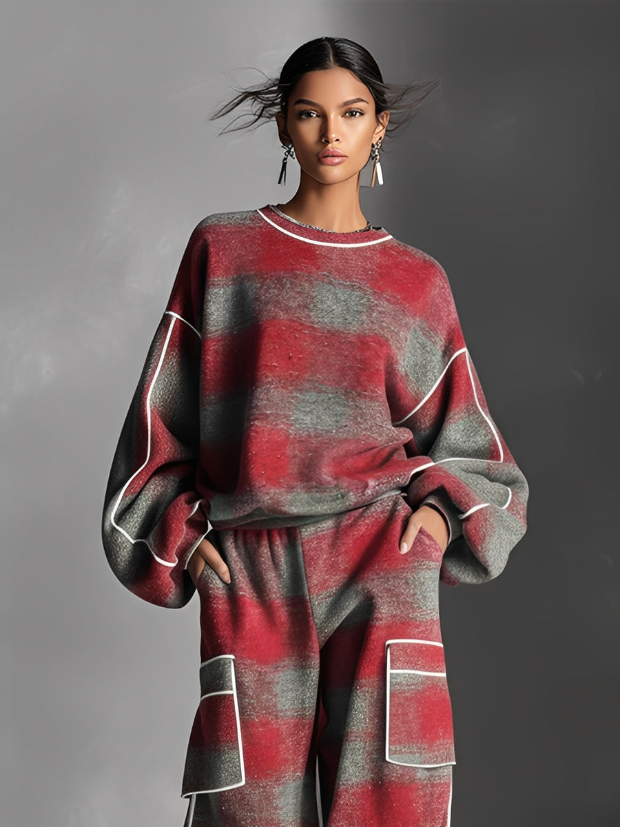 Nora | Plaid Street Pantsuit