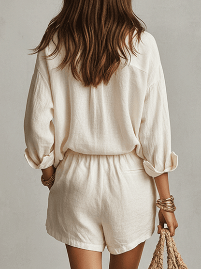Maddison | Linen Boho Short Set