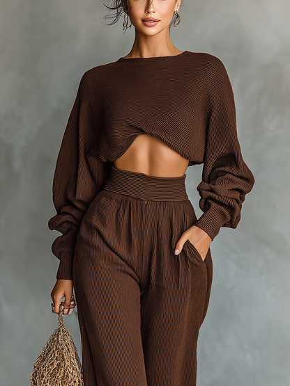 Ada | Coffee Knit Set