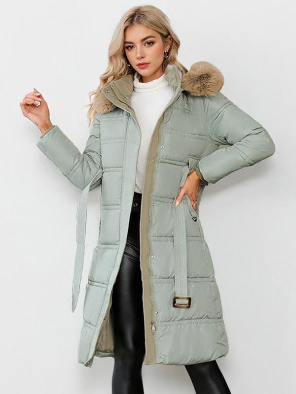 Leyla | Stylish Plush Coat with Waist Tie