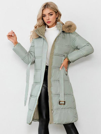 Leyla | Stylish Plush Coat with Waist Tie