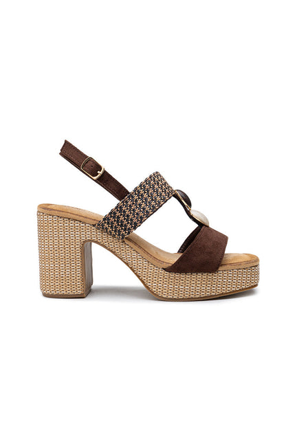 Hesper | Brown Wedge Sandal