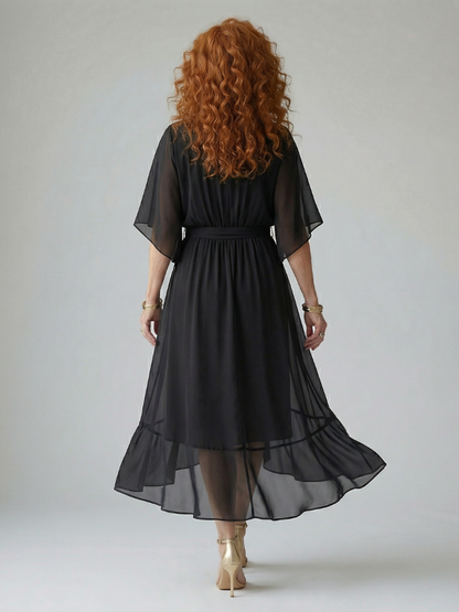 Elric | Lightweight Midi Dress with Draping