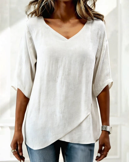 Donna | Irregular V-Neck Top