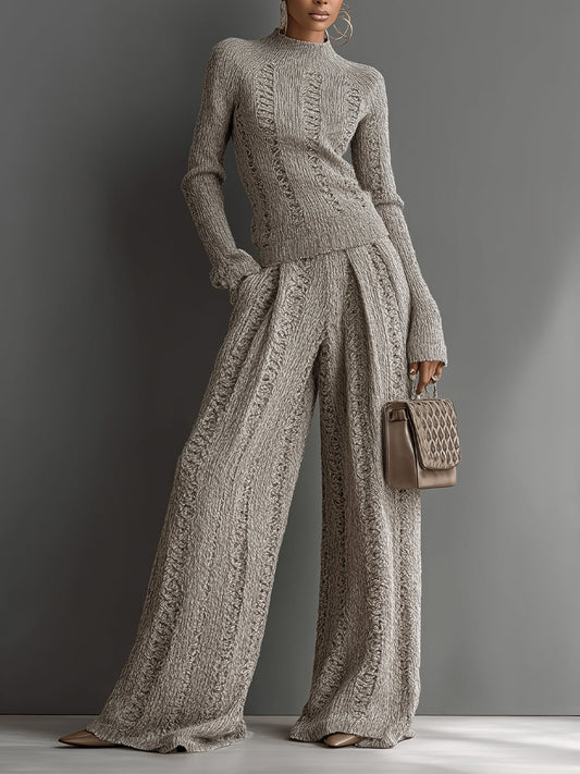 June | Taupe Knit Set