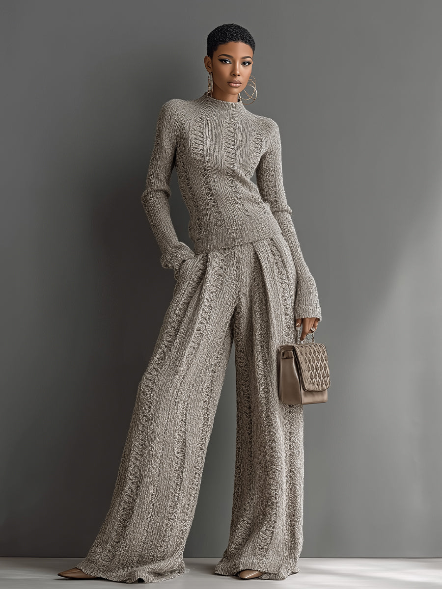 June | Taupe Knit Set