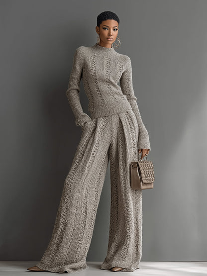 June | Taupe Knit Set
